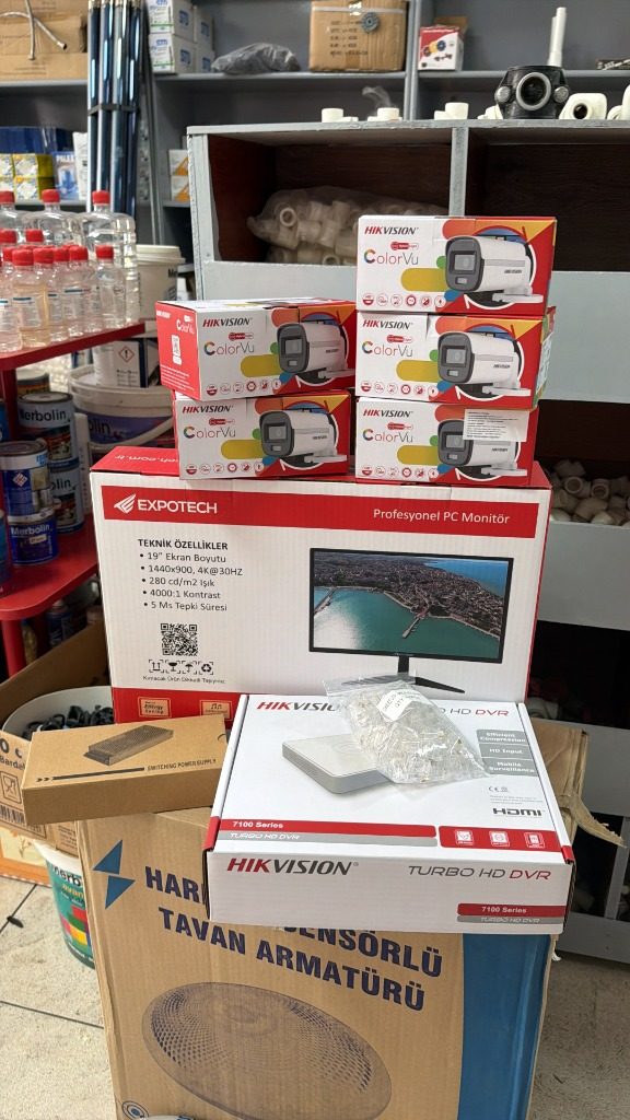 Güvenlik kamera sistemleri: Hikvision kamera, kayıt cihazı ve kurulum