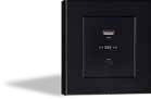 Arvia Karen Soft Siyah & Ahşap USB & Type C Şarj Prizleri