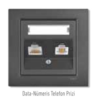 Viko Karre 55 Telefon Nümeris-Data Priz Kapakları (Düğme / Kapak)