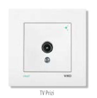 Viko Karre Clean TV-Uydu (SAT) Prizleri (Beyaz - Krem)