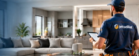 Salonda tabletle iş planlayan usta